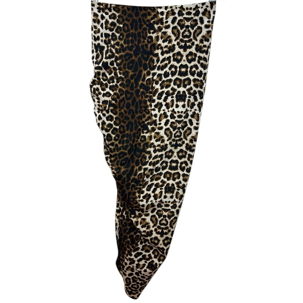 Veronica Beard - Women’s ‘Ari’ Leopard Silk Skirt, Ruched - Nude/Brown X-Small - Picture 5 of 17